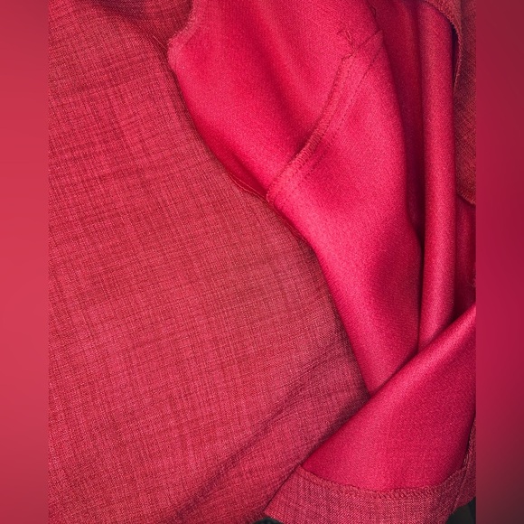 NWOT Anna Maxwell Red Textured Jacket w/ Wooden Buttons Plus Size 16WP - Picture 9 of 16